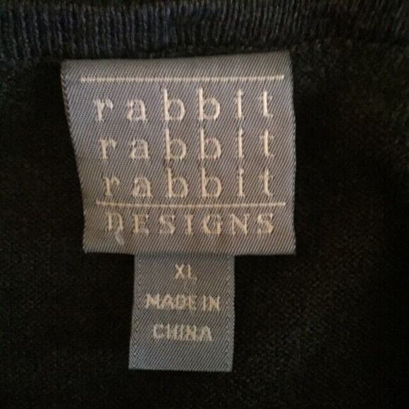 Rabbit Rabbit Rabbit Designs Gray Belted Sweater Dress Size XL - Picture 9 of 9
